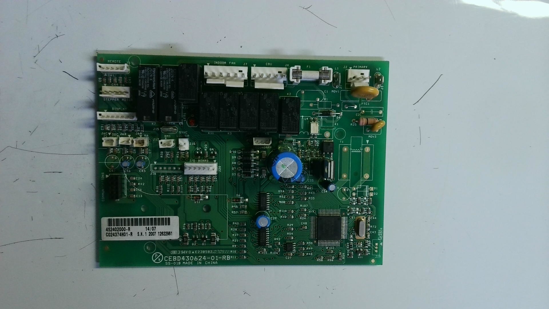 Placa electronica 452402000-R 14/07 / CO24374H01-R / S.N.12007 / 12622961 / CEDB430624-01-RB E17