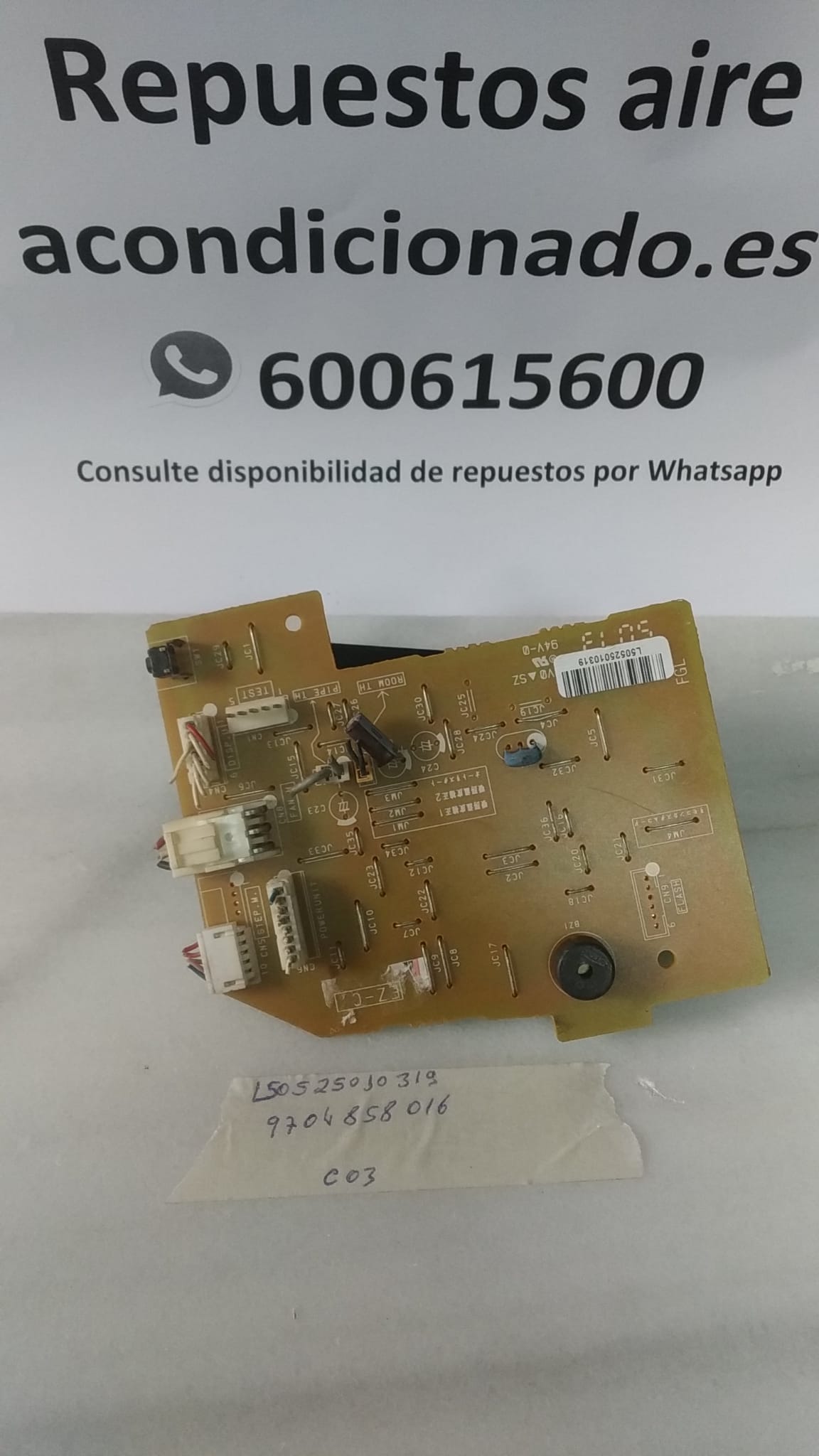 PLACA L505250103199704858016