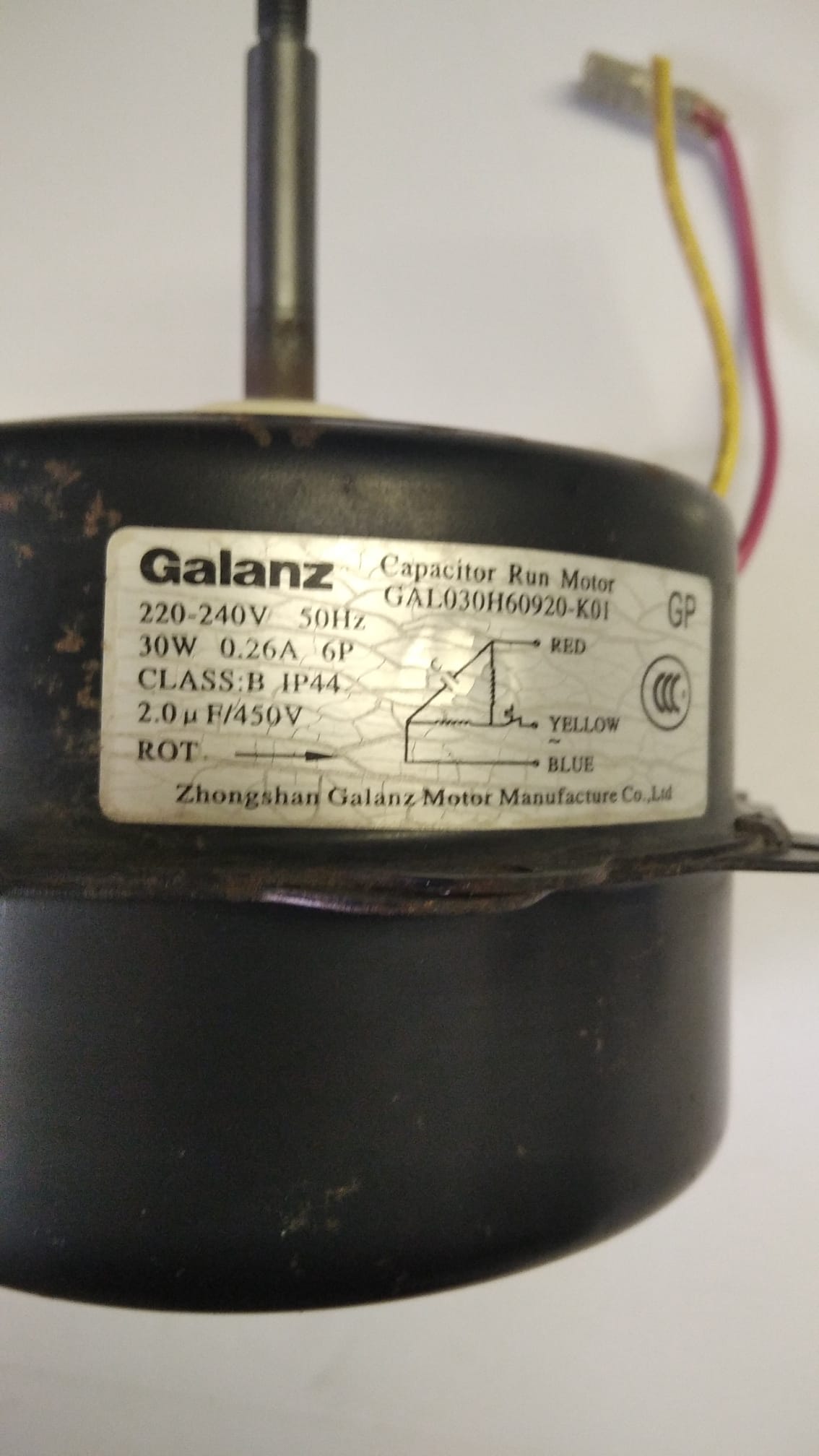 Motor de Ventilador Unidad Exterior MundoClima Ref. GAL030H60920-K01 - Imagen 2