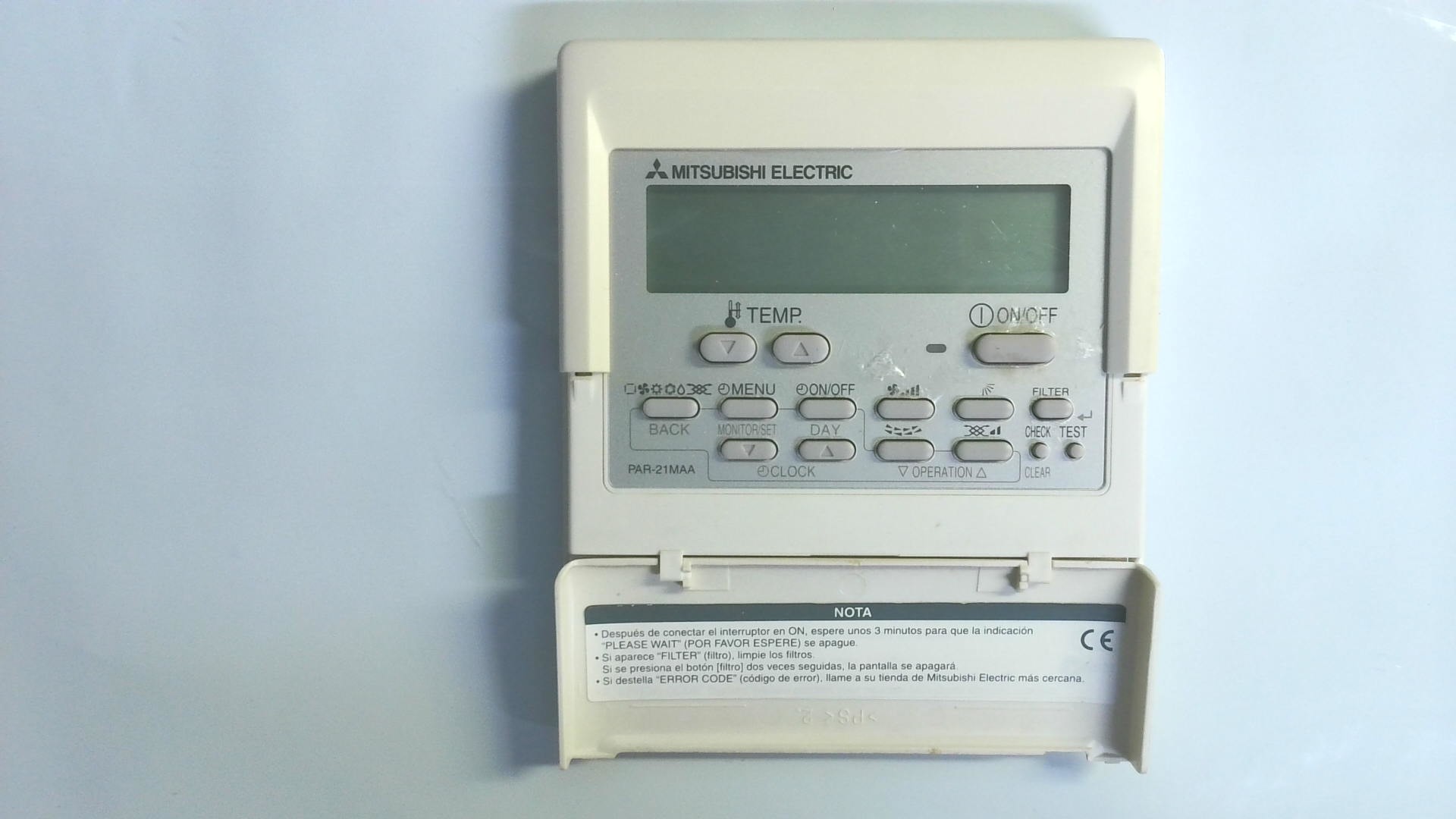 Mando de pared MODELO PAR-40MAA / MITSUBISHI ELECTRIC MA-PA01 - Imagen 3