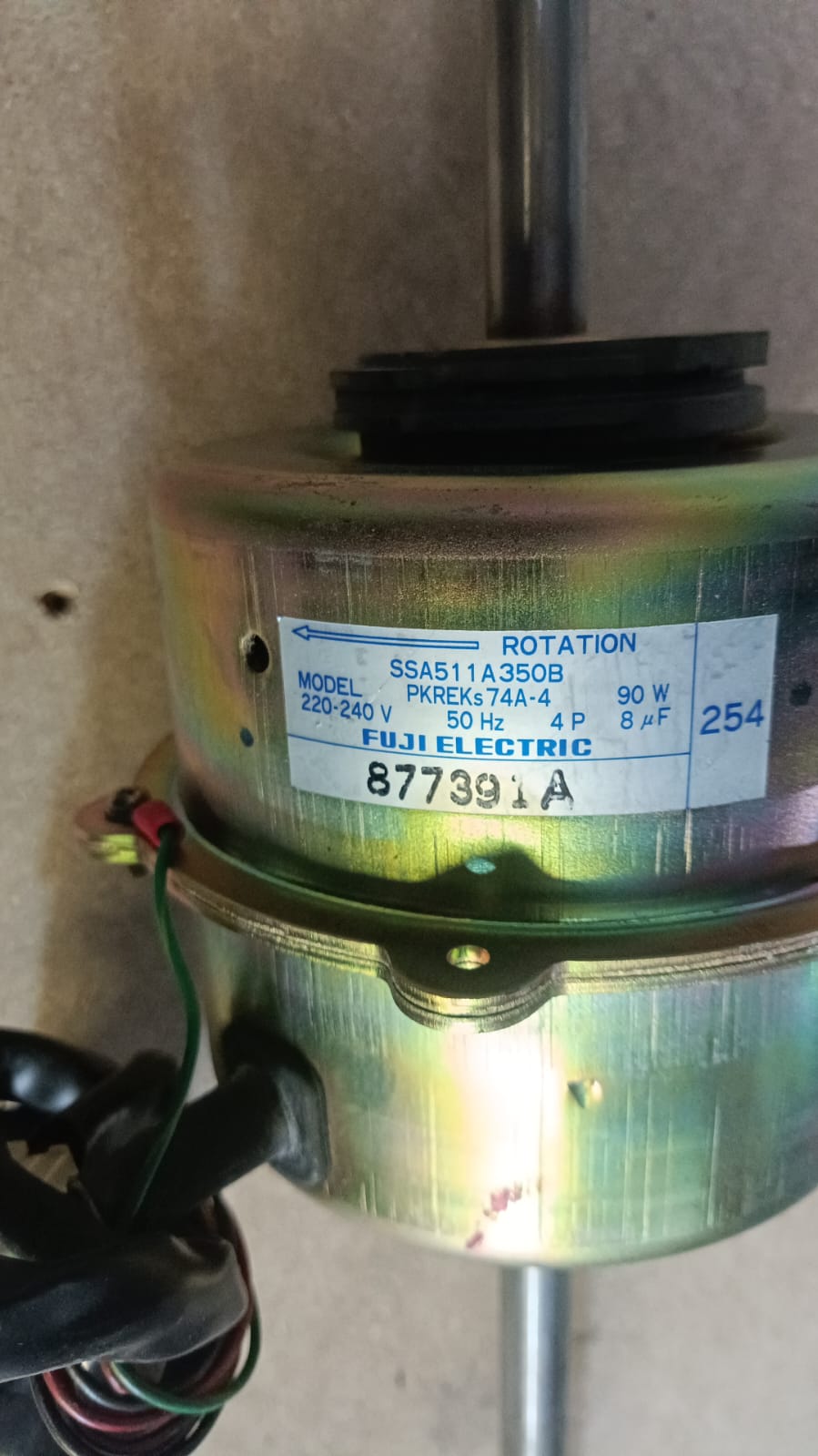 Motor de Ventilador ssa511a350b / 877391a VIC 03 - Imagen 2