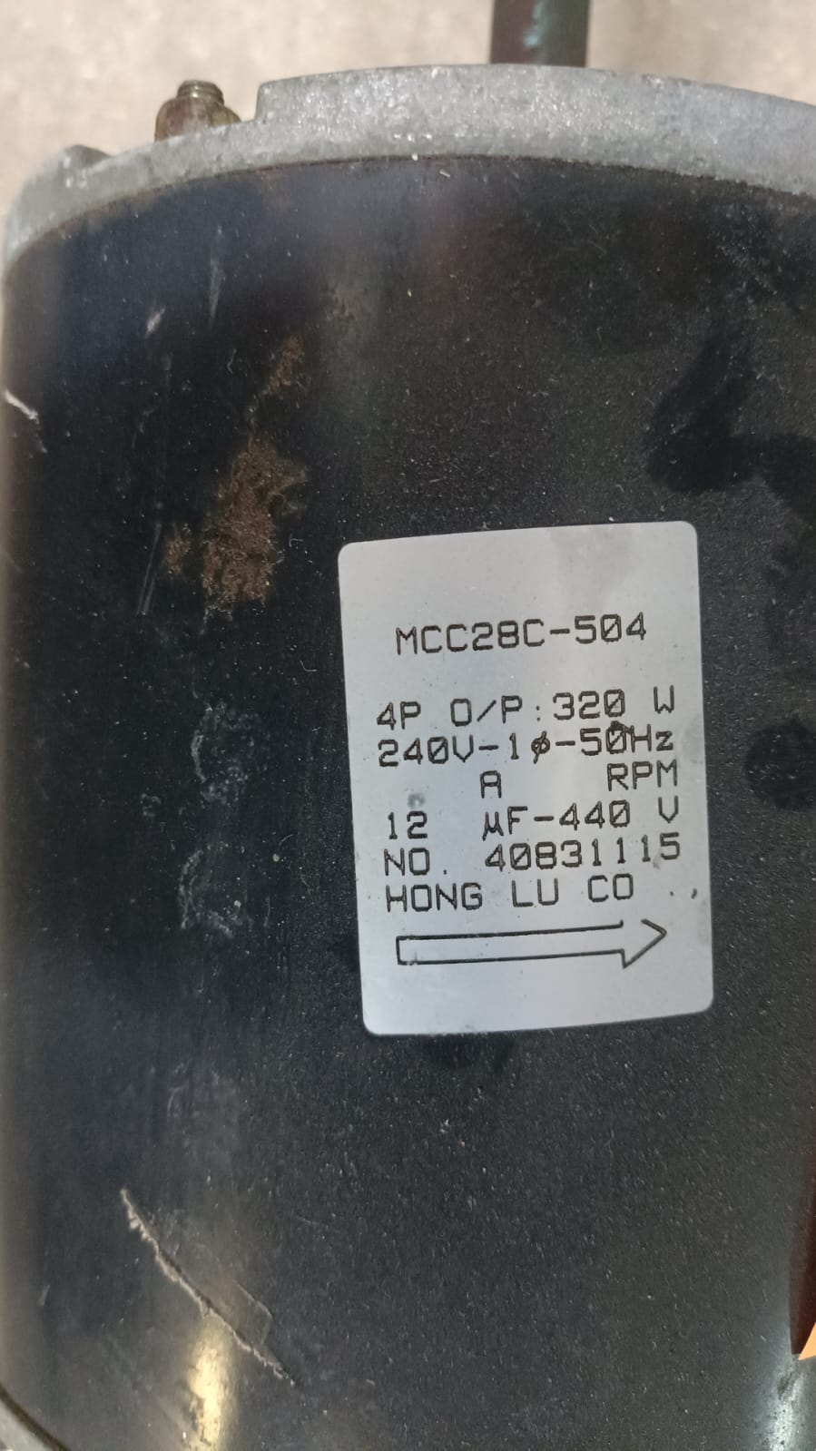 Motor de Ventilador Ref. MCC28C-504 / 40831115 VIC 02 - Imagen 2