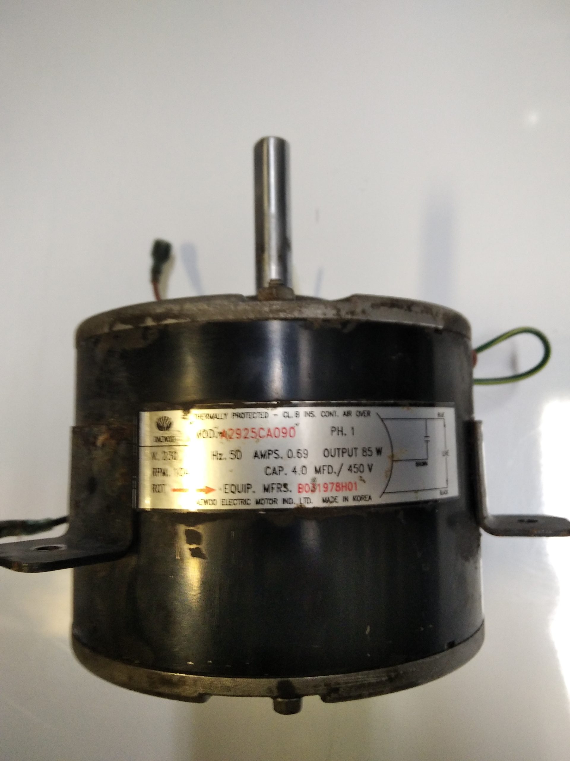 MOTOR DE VENTILADOR DAEWOO A2925CA090 B031978H01 MOT32