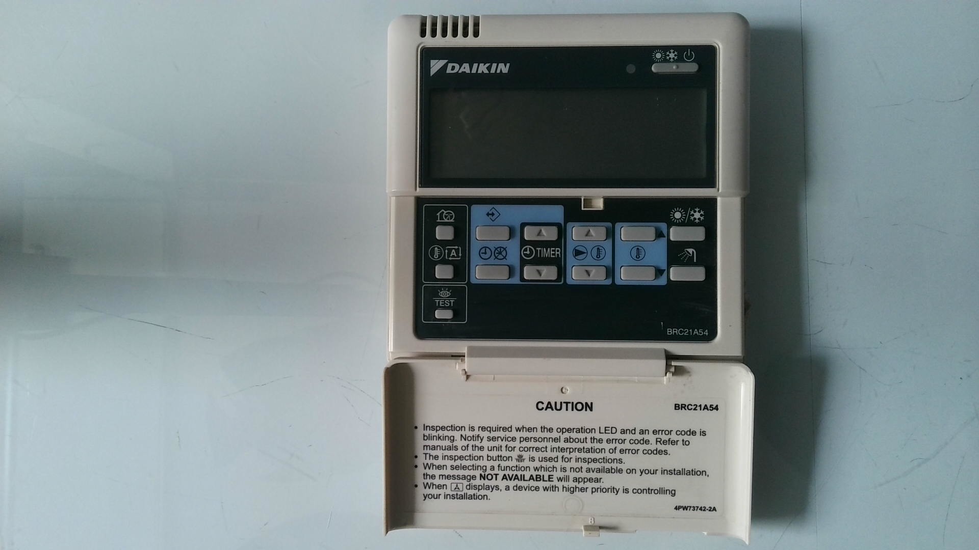 MANDO DE PARED / TERMOSTATO DAIKIN BRC21A54 4PW73742-2A MDT04 - Imagen 2