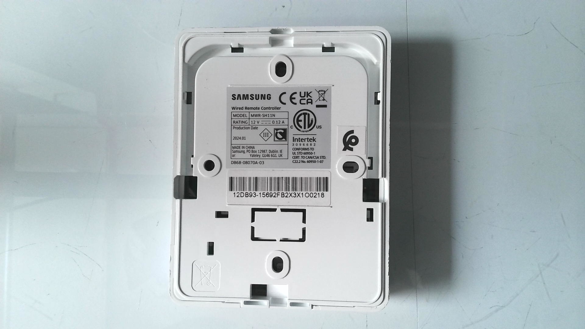 MANDO DE PARED / TERMOSTATO SAMSUNG MWR-SH11N DB68-08070A-03 MDT04 - Imagen 2