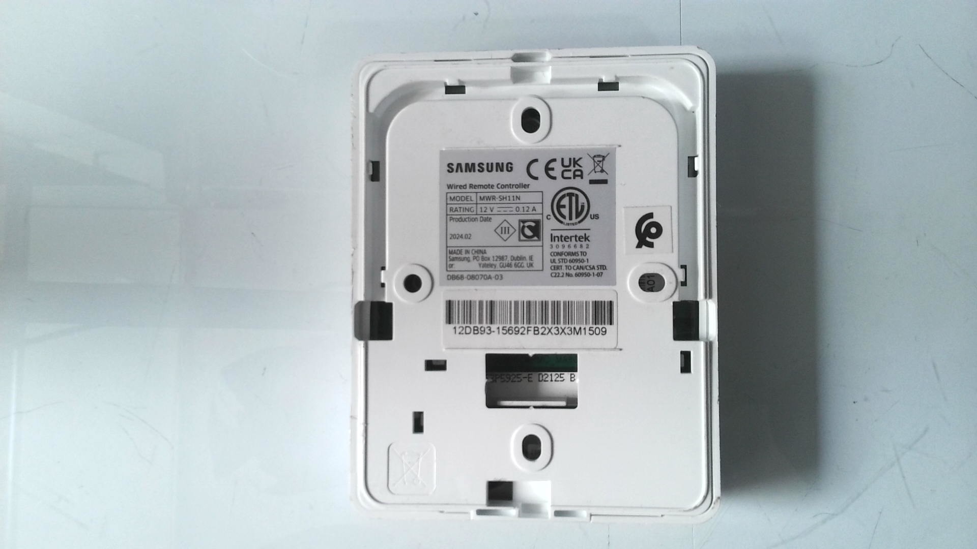 MANDO DE PARED / TERMOSTATO SAMSUNG MWR-SH11N DB68-08070A-03 MDT04 - Imagen 2