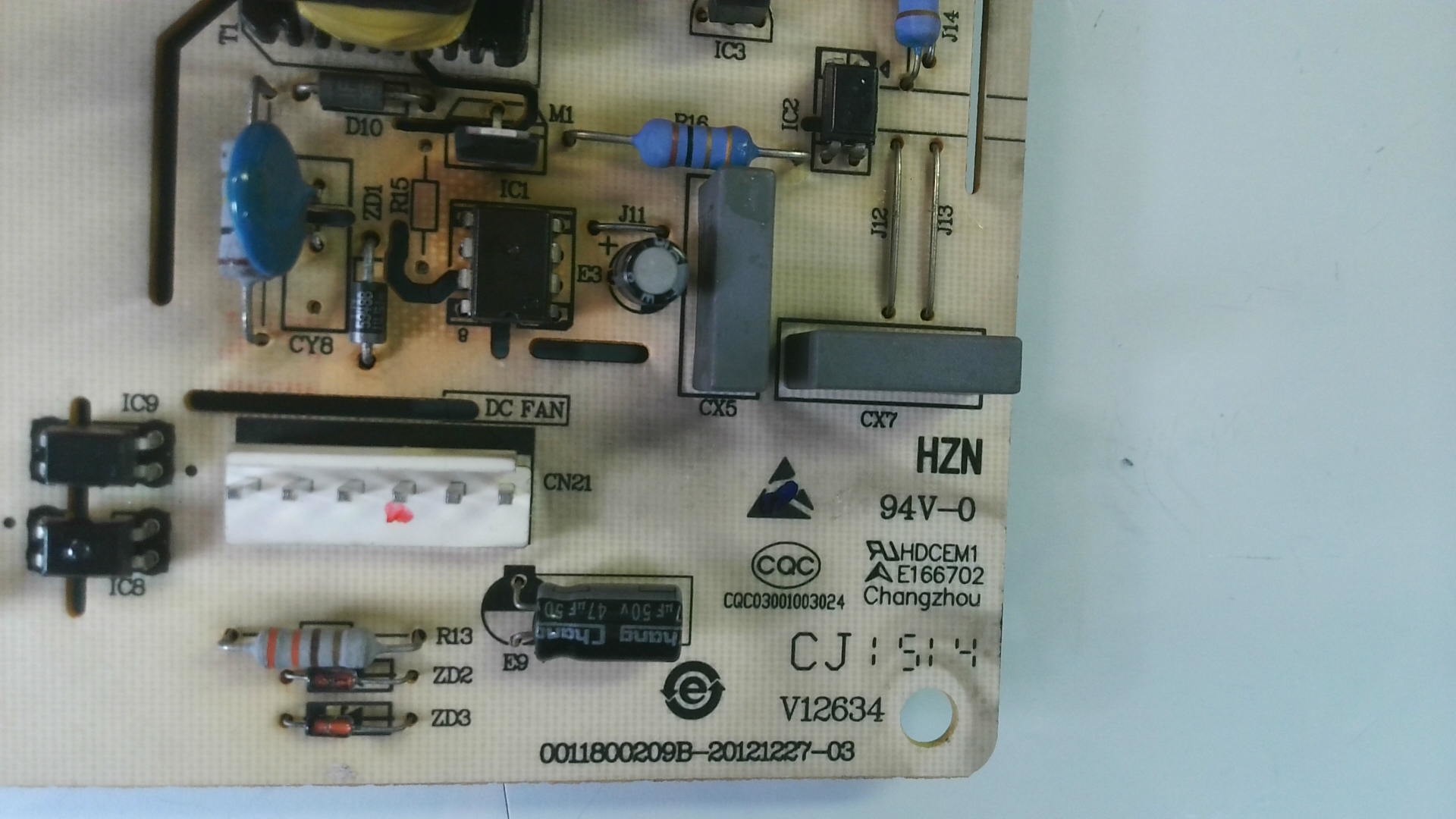 PLACA ELECTRONICA CHANGZHOU 0011800209B-20121227-03 PLE114 - Imagen 2