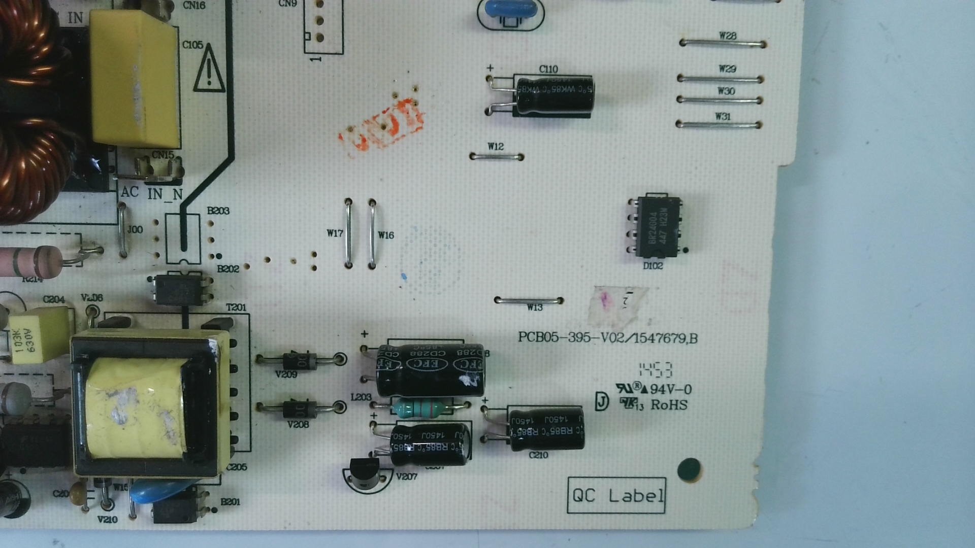 PLACA ELECTRONICA QC LABEL PCB05-395-V02/1547679,B PLE09 - Imagen 2