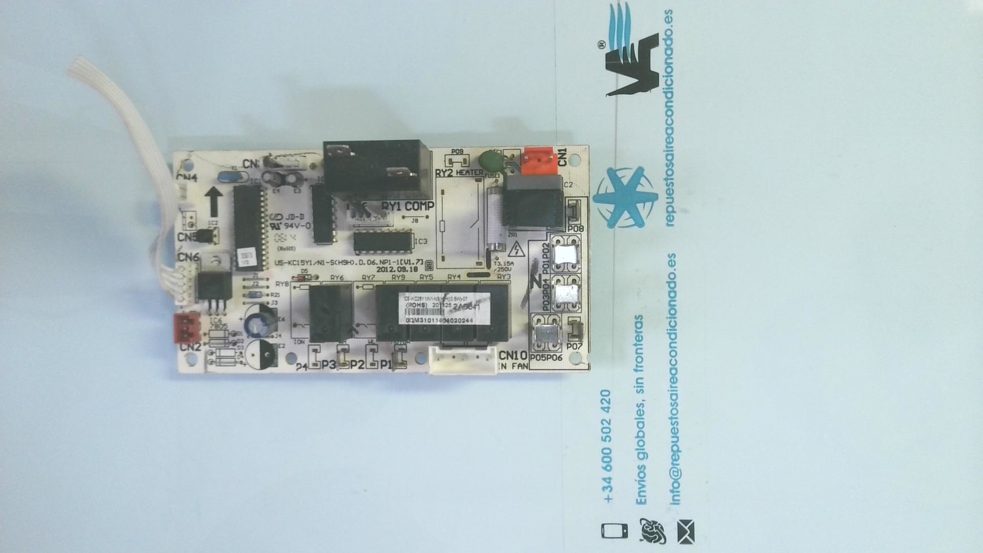 PLACA ELECTRONICA ROHS US-KC15Y1/N1-S(H9H).D.06.NP1-(V1.7) 2012 .09.18 PLE34