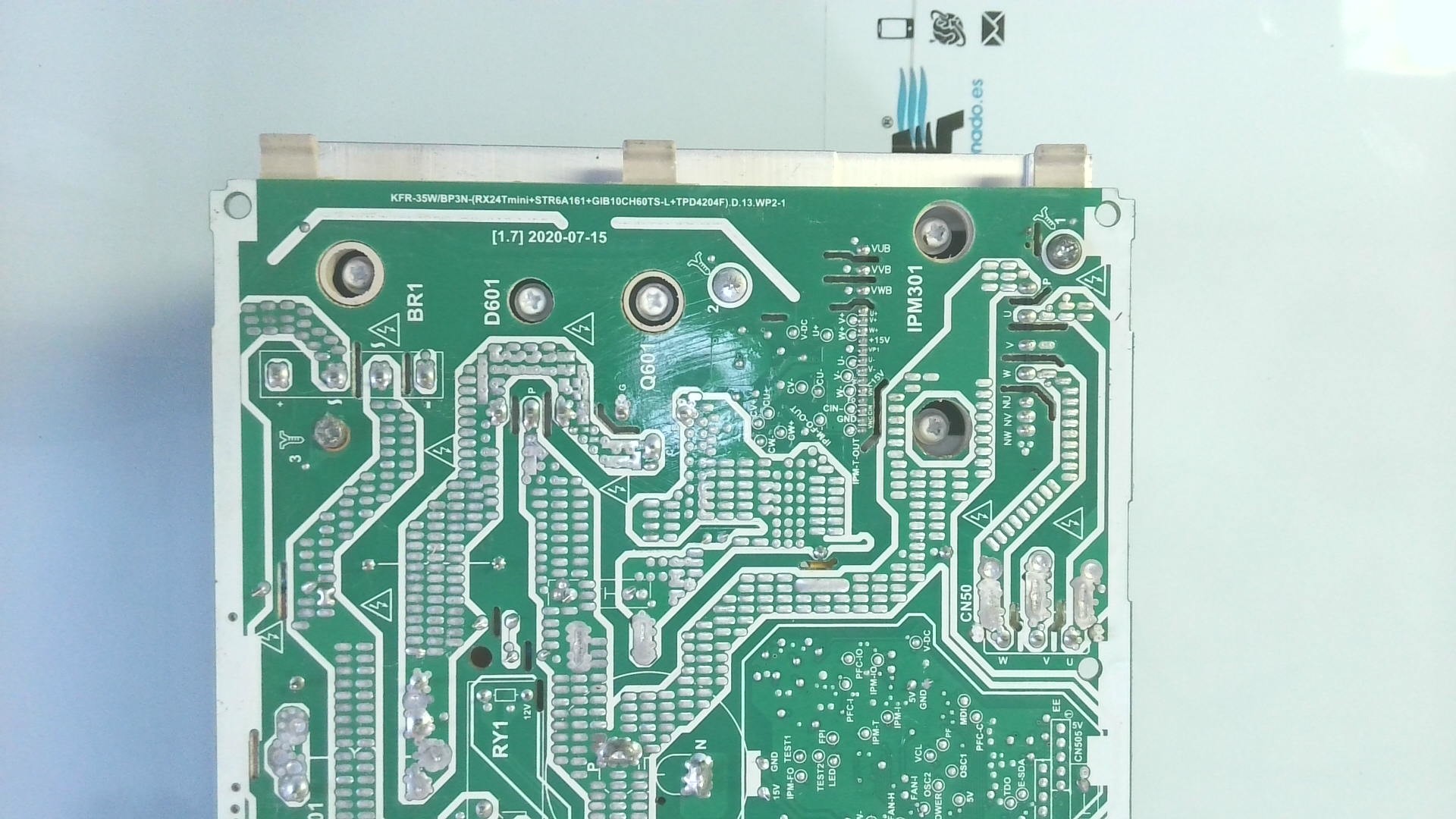 PLACA ELETRONICA KFR-35W/BP3N-(RX24TMINI+STR6A161+GIB10CH60TS-L+TPD4204F).D.13.WP2-1 PLE35 - Imagen 2