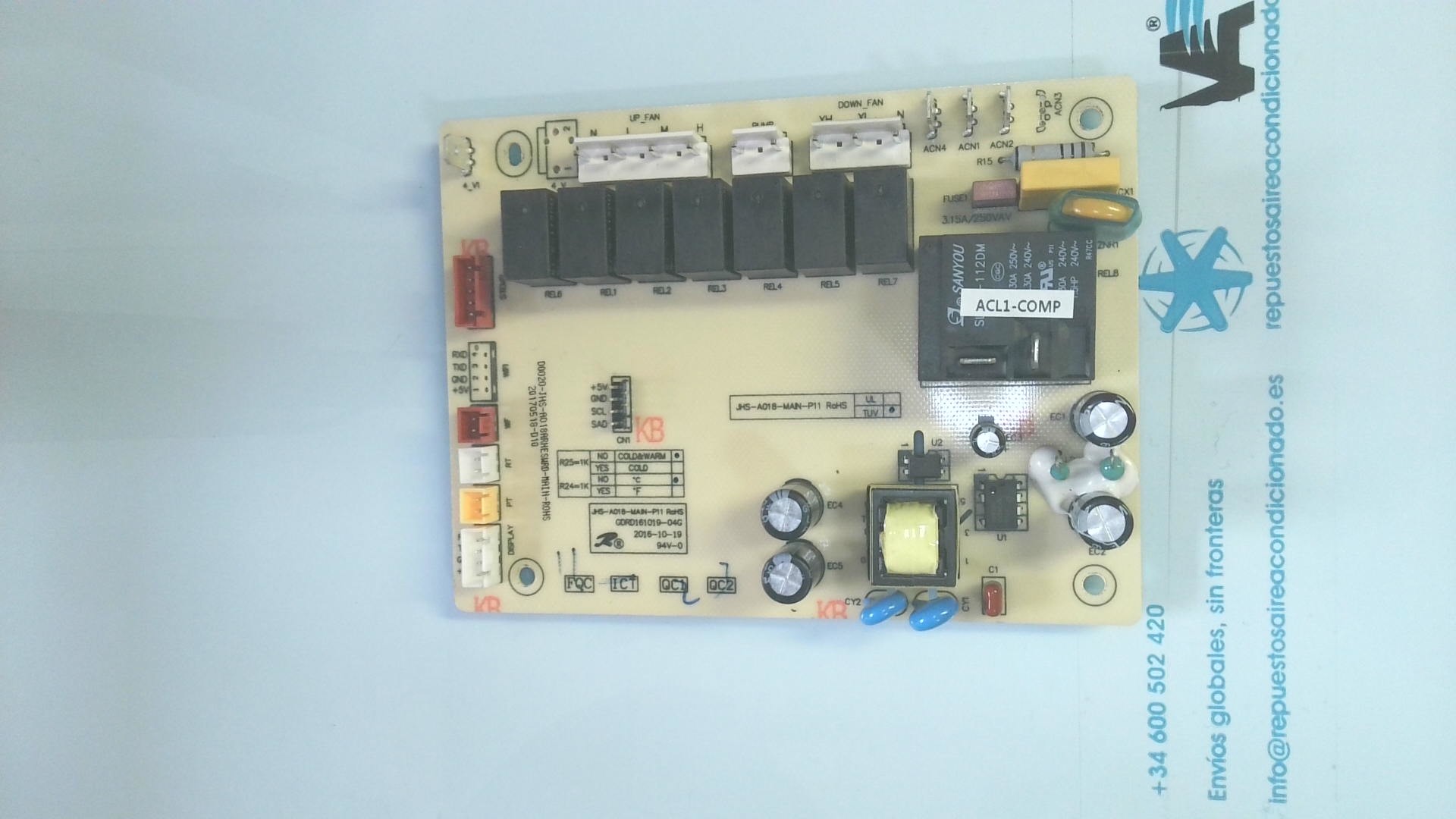 PLACA ELETRONICA D0020-JHS-A018ARHESWRD-MAIN-ROHS 20170518-D10 PLE27