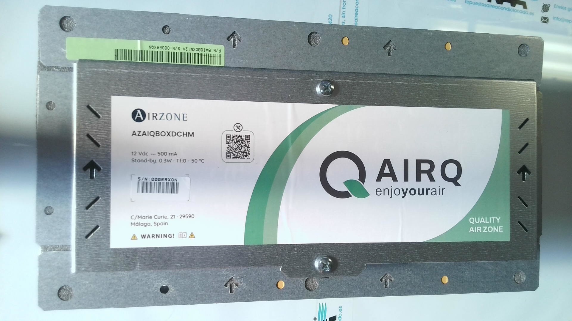 AIRZONE AIRZONE AZAIQBOXDCHM 12VDC 500MA STAND-BY:0,3W.TF:0-50 C AZ01